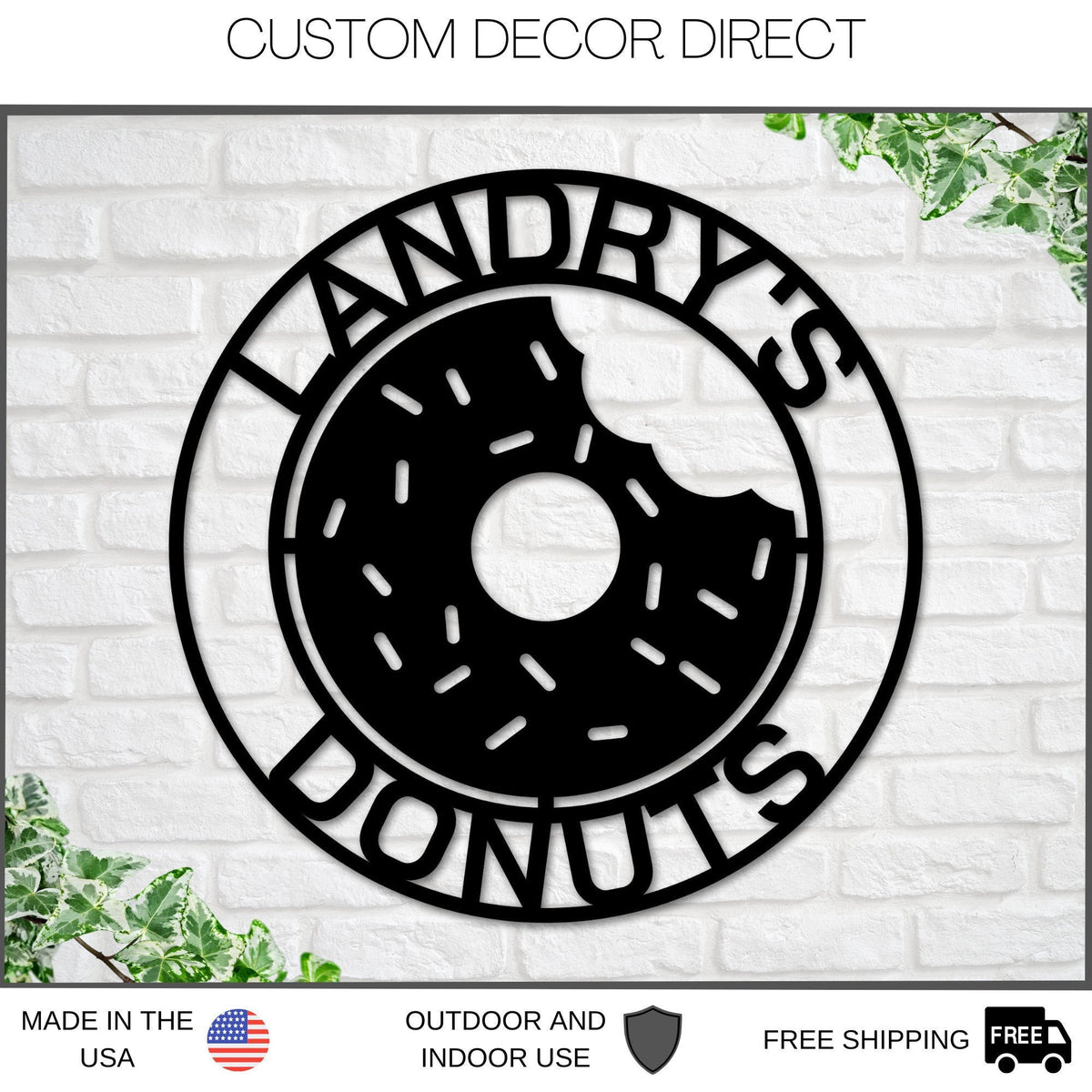 Donut Shop Sign, Personalized Donuts Sign, Donut Shop Decor, Custom Donut Shop Sign, Donut Stand Open Sign, Business Donut Sign Laser Cut Metal Signs Custom Gift Ideas