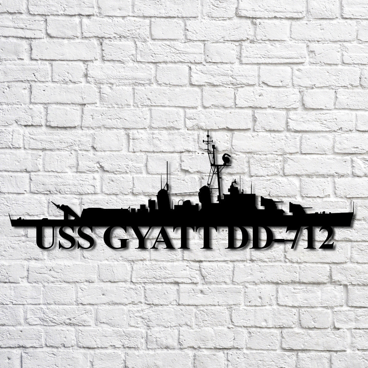 Uss Gyatt Dd712 Navy Ship Metal Art, Custom Us Navy Ship Cut Metal Sign, Gift For Navy Veteran, Navy Ships Silhouette Metal Art, Navy Home Decor Laser Cut Metal Signs Custom Gift Ideas