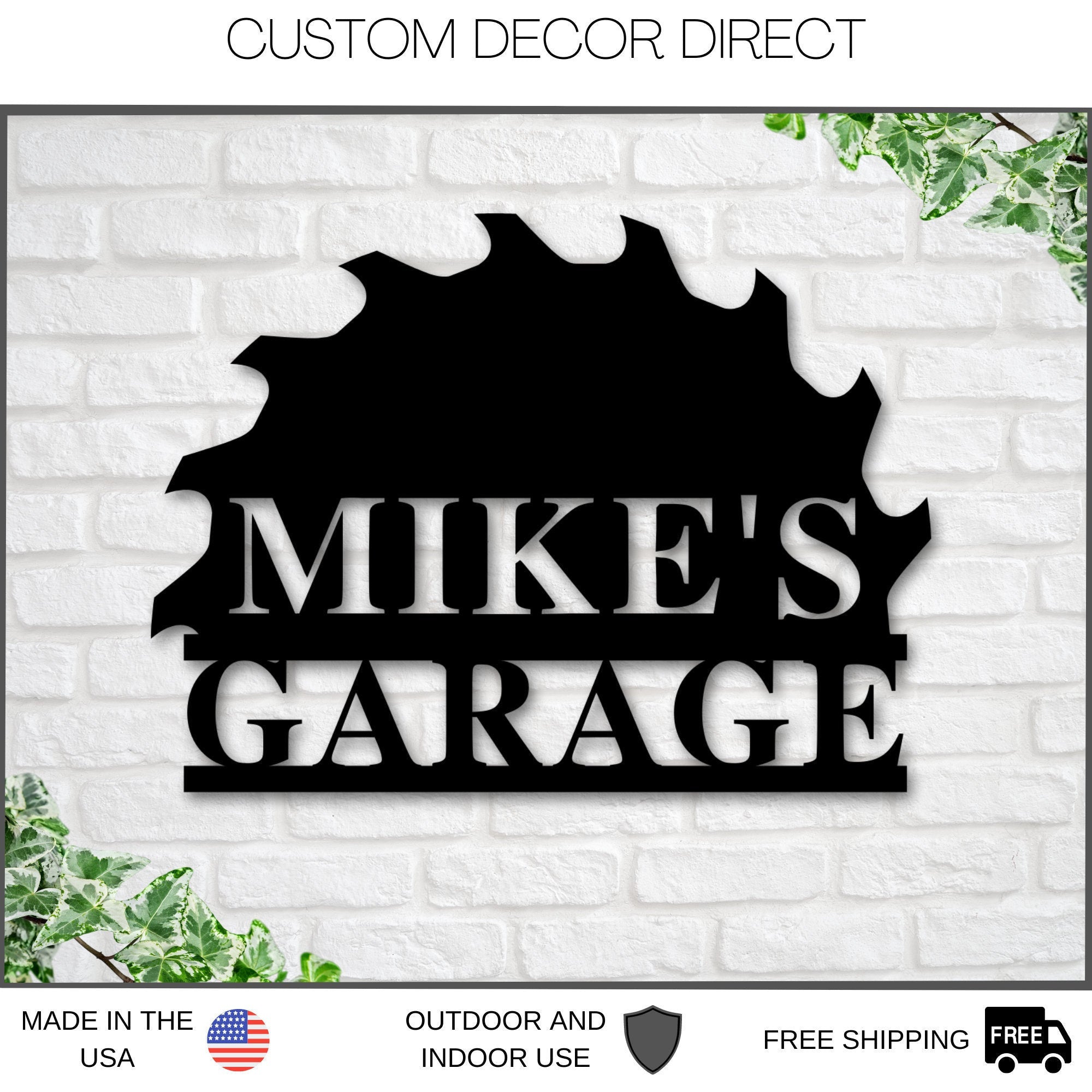 Personalized Gift For Him, Husband Gift, Custom Garage Sign, Metal Shop Sign, Metal Workshop Sign, Metal Sign, Bestseller Laser Cut Metal Signs Custom Gift Ideas