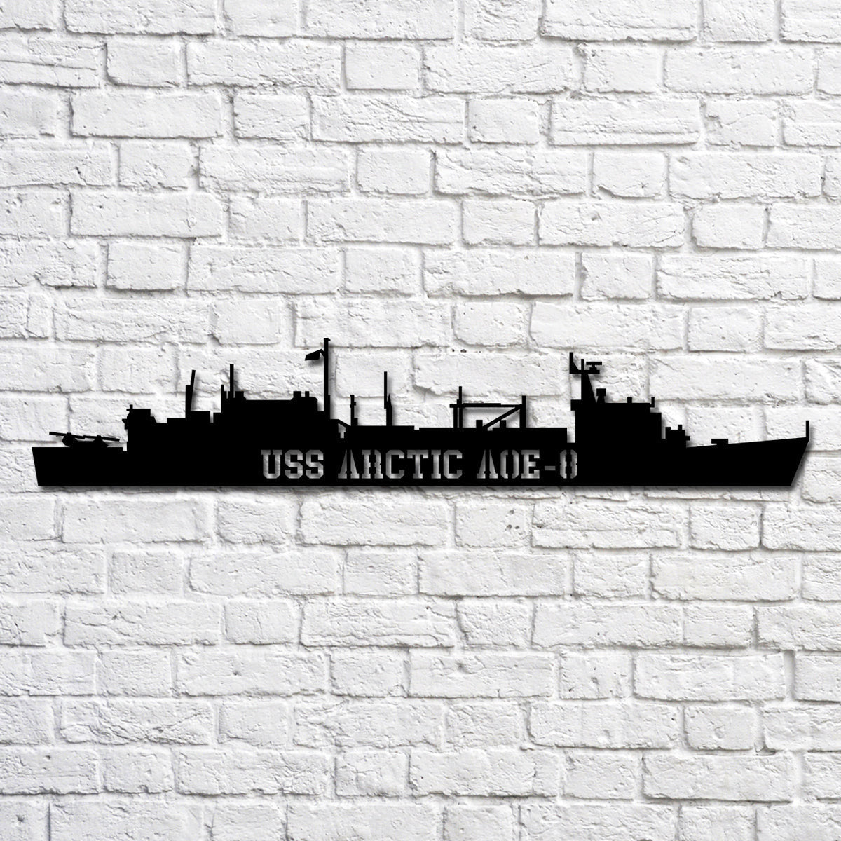 Uss Arctic Aoe8 Navy Ship Metal Art, Custom Us Navy Ship Cut Metal Sign, Gift For Navy Veteran, Navy Ships Silhouette Metal Art, Navy Home Decor Laser Cut Metal Signs Custom Gift Ideas