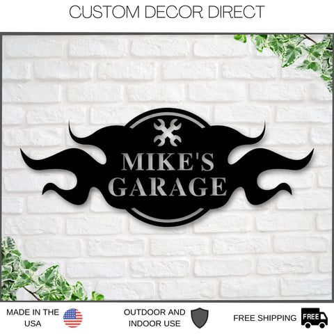 Personalized Gift For Him, Husband Gift, Custom Garage Sign, Metal Shop Sign, Metal Workshop Sign, Metal Sign, Bestseller Laser Cut Metal Signs Custom Gift Ideas