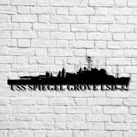 Uss Spiegel Grove Lsd32 Navy Ship Metal Art, Gift For Navy Veteran, Navy Ships Silhouette Metal Art, Navy Home Decor Laser Cut Metal Signs Custom Gift Ideas