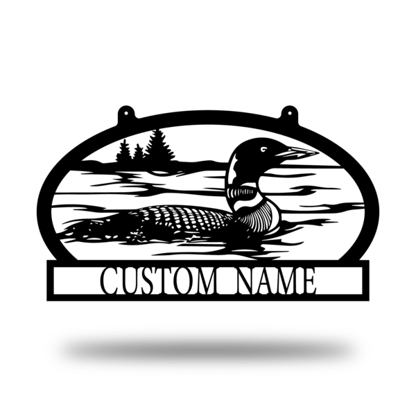 Outdoor Sign With Loon Customized Metal Signs, Custom Metal Sign, Custom Signs, Metal Sign Laser Cut Metal Signs Custom Gift Ideas