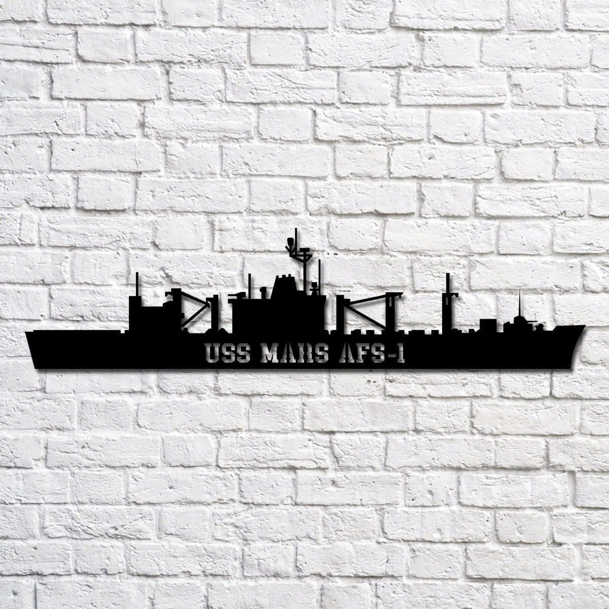 Uss Mars Afs1 Navy Ship Metal Art, Custom Us Navy Ship Cut Metal Sign, Gift For Navy Veteran, Navy Ships Silhouette Metal Art, Navy Home Decor Laser Cut Metal Signs Custom Gift Ideas