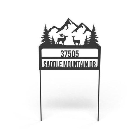 Metal Rustic Yard Address Sign, Cut Metal Sign, Metal Wall Art, Metal House Sign Laser Cut Metal Signs Custom Gift Ideas