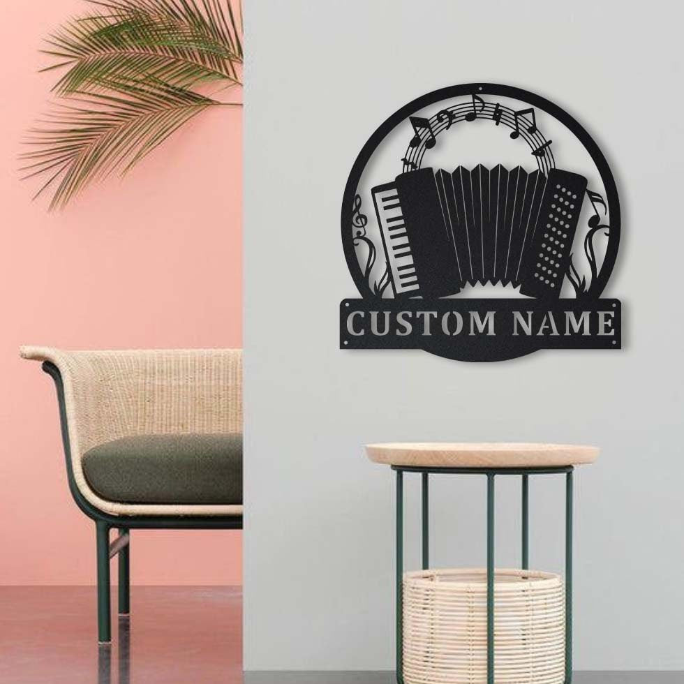 Personalized Accordion Metal Sign Art, Custom Accordion Metal Sign, Accordion Gifts For Men, Accordion Gift, Musical Instrument Gift Laser Cut Metal Signs Custom Gift Ideas