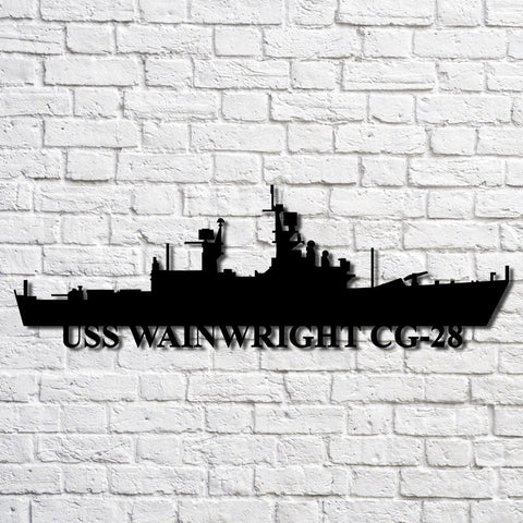 Uss Wainwright Cg28 Navy Ship Metal Art, Custom Us Navy Ship Cut Metal Sign, Gift For Navy Veteran, Navy Ships Silhouette Metal Art, Navy Home Decor Laser Cut Metal Signs Custom Gift Ideas