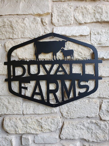 Personalized Cattle Sign, Custom Cow Calf, Farme Sign, Established, Plasma Cut Steel Sign, Animals Farm, Metal Art, Farmhouse, Farmer, Ranch Laser Cut Metal Signs Custom Gift Ideas