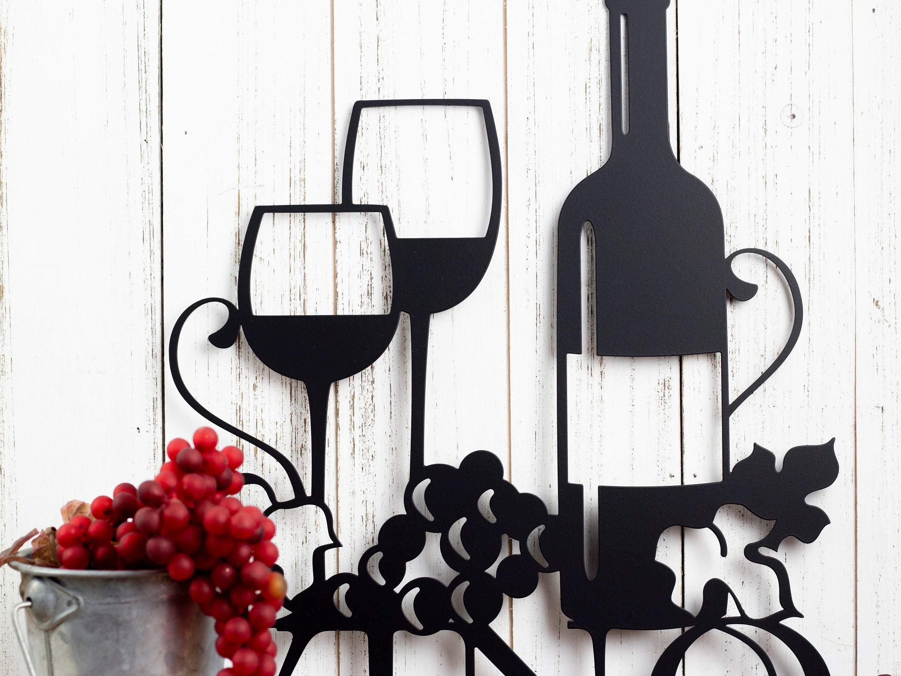 Vino Metal Wall Art, Wine, Vino, Wine Sign, Wine Wall Decor, Wine Decor, Kitchen Decor, Metal Sign, Wedding Gift Laser Cut Metal Signs Custom Gift Ideas