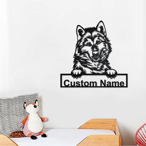 Personalized Alaskan Malamute Metal Sign,alaskan Malamute Metal Wall Art, Dog Metal Sign, Alaskan Malamute Lover Gifts, Dog Lover Gifts, Metal Laser Cut Metal Signs Custom Gift Ideas