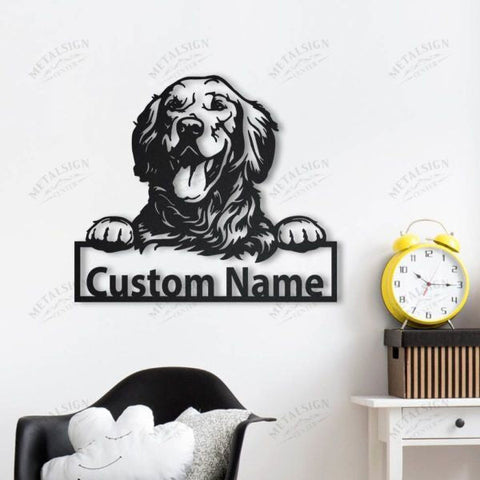Golden Retriever Personalized Metal Wall Decor, Cut Metal Sign, Metal Wall Art, Metal House Sign Laser Cut Metal Signs Custom Gift Ideas