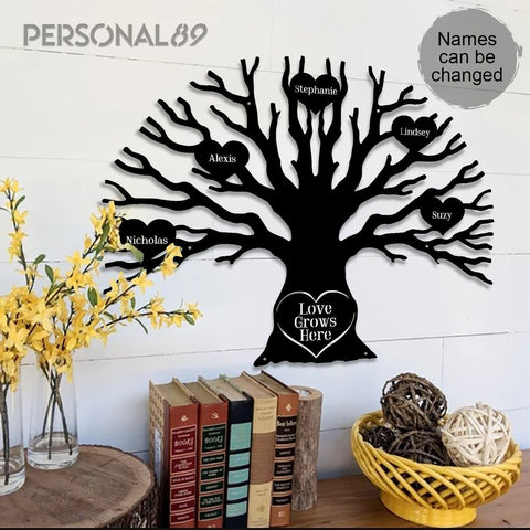 Love Family Tree Personalized Metal House Sign Laser Cut Metal Signs Custom Gift Ideas