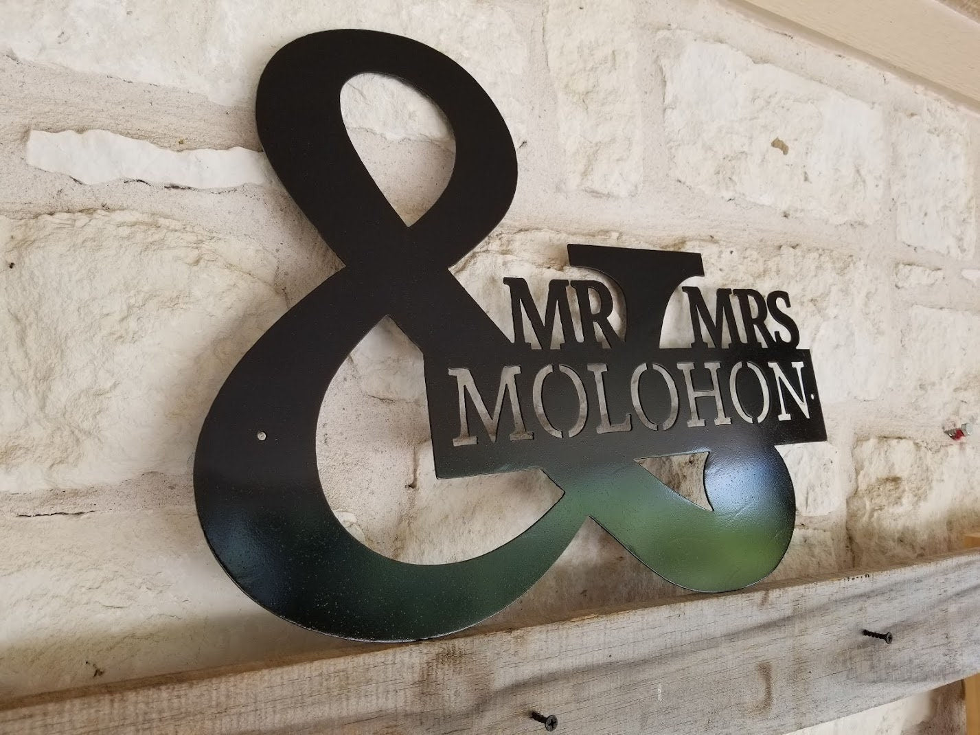 Wedding Gift, Custom Personalized, Mr And Mrs Name , Plasma Cut Steel Sign ,steel Art, Mr And Mrs Metal Sign, His And Hers, House Warming Laser Cut Metal Signs Custom Gift Ideas