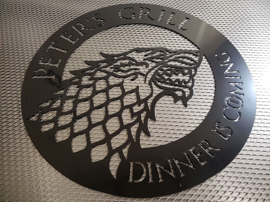 Winter Is Coming, Got, Game Of Thrones Sign, Personalized Grill, Metal Sign, Home Decor, Dinner Is Coming, Bbq Sign, Plasma Cut, Metal Art Laser Cut Metal Signs Custom Gift Ideas