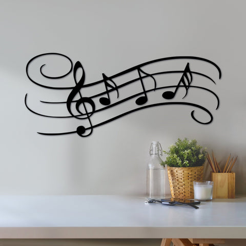 Music Notes Metal Wall Art Musician Gifts, Play Musician Wall Art, Music Notes Wall Decor, Music Room Wall Art, Cutout Music Sign Laser Cut Metal Signs Custom Gift Ideas