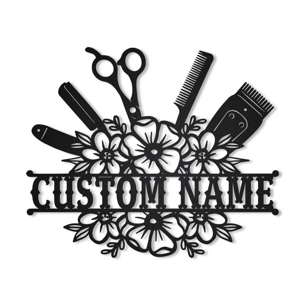 Personalized Hair Stylist Metal Sign Art, Custom Hair Stylist Monogram Metal Sign, Hair Stylist Gifts, Job Gift, Hair Salon Gift Laser Cut Metal Signs Custom Gift Ideas