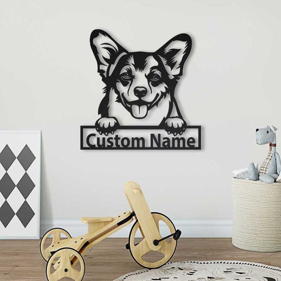 Personalized Welsh Corgi Dog Metal Sign Art, Custom Welsh Corgi Dog Metal Sign, Welsh Corgi Dog Gifts For Men, Dog Gift, Laser Cut Metal Signs Custom Gift Ideas