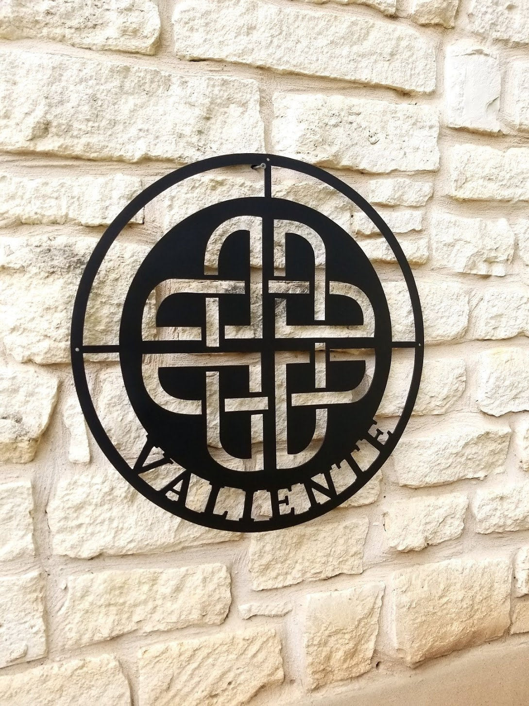Celtic Quaternary Knot Metal Sign, Custom Name, Steel Art, Metal Sign, Family Name Sign, Custom Metal Sign, Celtic Sign, Family Gift Laser Cut Metal Signs Custom Gift Ideas