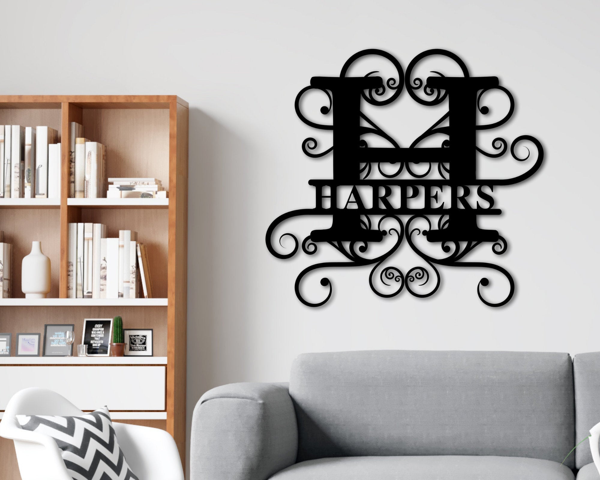 Personalized Family Name Metal Sign, Last Name Metal Sign, Family Name Sign, Personalized Metal Wall Decor, Housewarming Gift, Wedding Gift Laser Cut Metal Signs Custom Gift Ideas