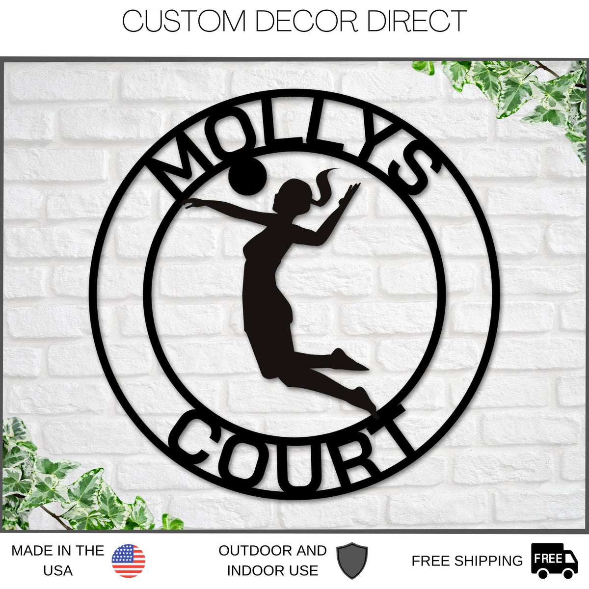 Volleyball Sign, Volleyball Gift For Girls, Personalized Volleyball Sign For Girls Room, Metal Volleyball Sign, Coach Sign, Sports Decor Laser Cut Metal Signs Custom Gift Ideas