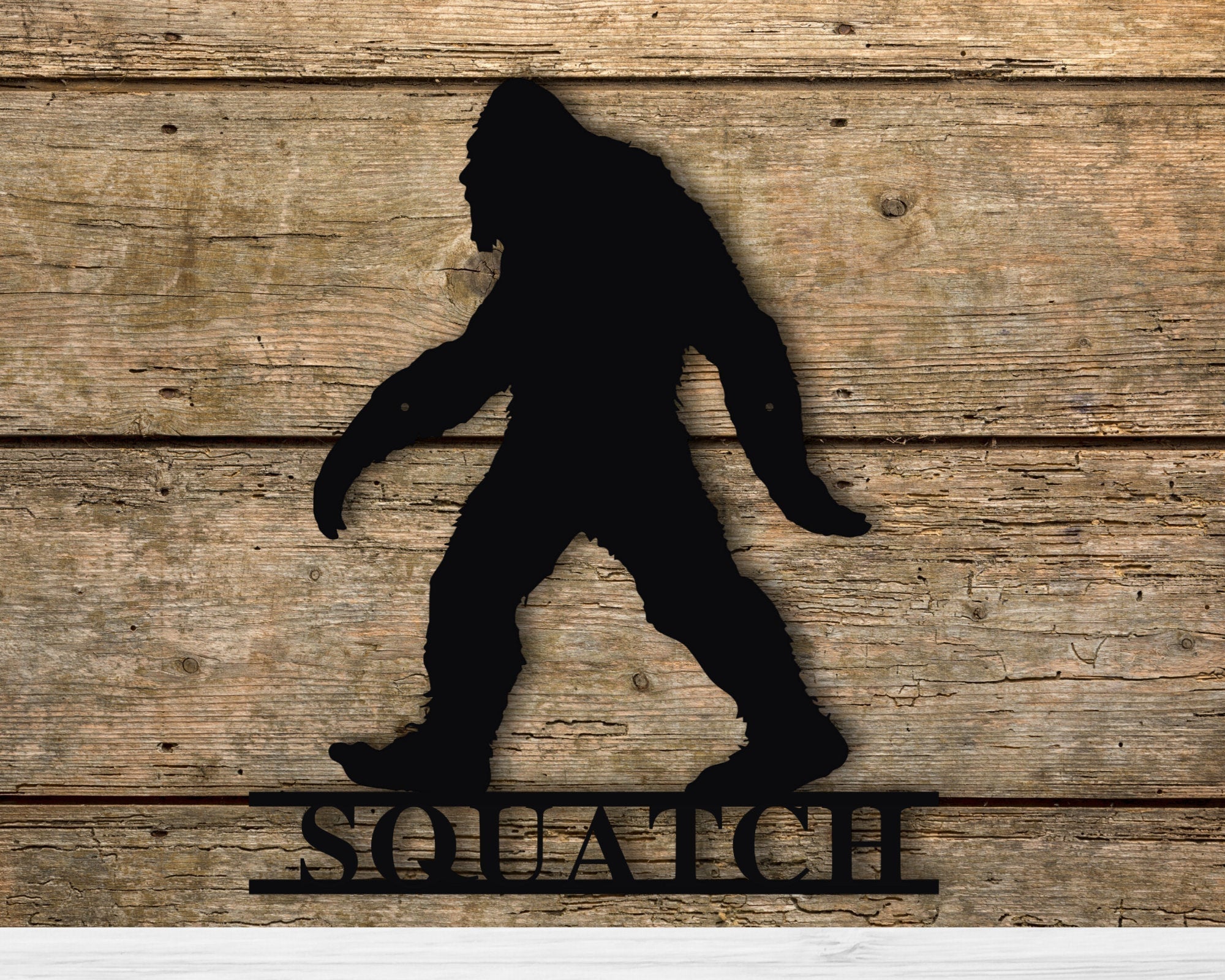 Bigfoot Personalized Metal Sign, Personalized Sasquatch Metal Sign, Custom Name Sasquatch Sign, Custom Bigfoot Sign Laser Cut Metal Signs Custom Gift Ideas