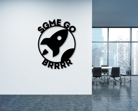 Gme Go Brrr, To The Moon, Office Sign, Custom Metal Sign, Wallstreet Sign, Wallstreetbets, Dfv, Gamestop Stock, Diamond Hands, Personalized Laser Cut Metal Signs Custom Gift Ideas