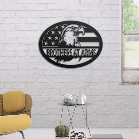 American Flag With Eagle Personalized Metal Wall Art Laser Cut Metal Signs Custom Gift Ideas