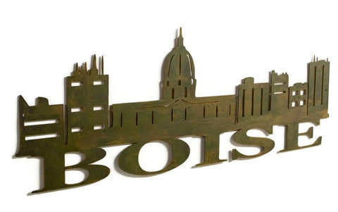 Boise Skyline Metal Wall Decor, Idaho, Metal Wall Art, Metal Living Room, Lodge, Kitchen Decor, Housewarming Gift Laser Cut Metal Signs Custom Gift Ideas