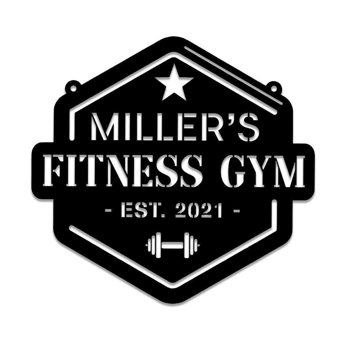 Personalized Weights Fitness Center Metal Gym Sign, Custom Cross Fit Club, Home Wall Decor, Metal Laser Cut Metal Signs Custom Gift Ideas