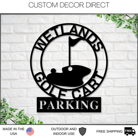 Personalized Golf Sign, Gold Cart Parking Sign, Metal Wall Art, Metal Sign, Custom Golf Sign, Gift For Him, Golf Gifts, Man Cave Sign, Sign Laser Cut Metal Signs Custom Gift Ideas