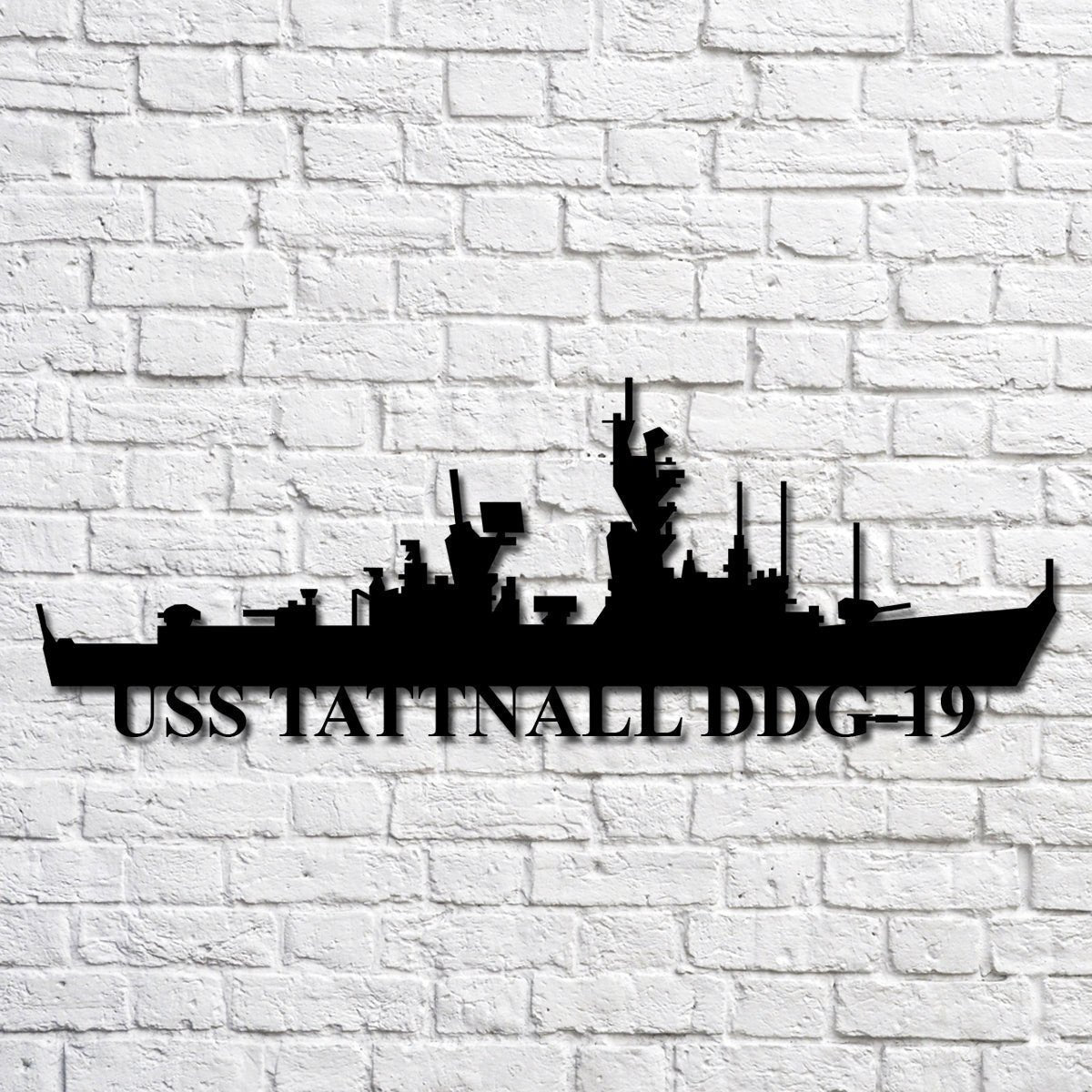 Uss Tattnall Ddg19 Navy Ship Metal Art, Gift For Navy Veteran, Navy Ships Silhouette Metal Art, Navy Home Decor Laser Cut Metal Signs Custom Gift Ideas