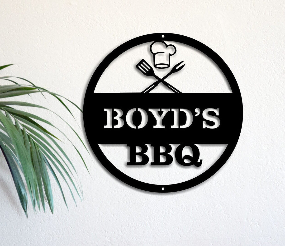 Personalized Bbq Grill Sign Metal Wall Art, Bbq Sign, Barbecue Patio Sign Garden Outdoor Dad's Bbq Home Decor, Grandpa Wall Hanging, Bbq Laser Cut Metal Signs Custom Gift Ideas