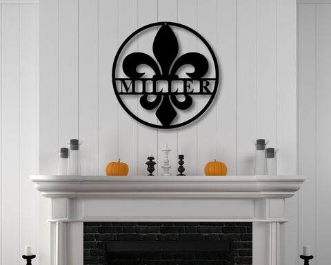 Fleur De Lis Customized Sign, Wall Mount Personalized Fleur De Lis, Personalized Fleur De Lis, Last Name Fleur De Lis,fleur De Lis Sign,sign, Laser Cut Metal Signs Custom Gift Ideas