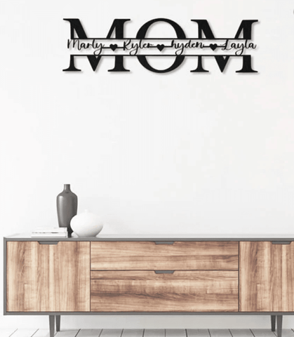 Custom Mom Gift For Mother's Day Personalized Metal House Sign