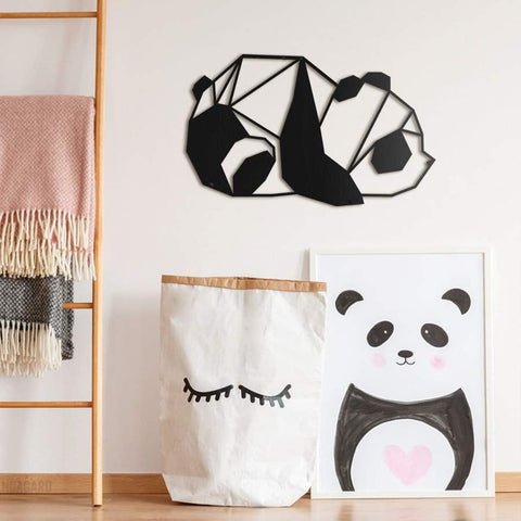Geometric Panda Decor Wall Art Cut Metal Sign Laser Cut Metal Signs Custom Gift Ideas