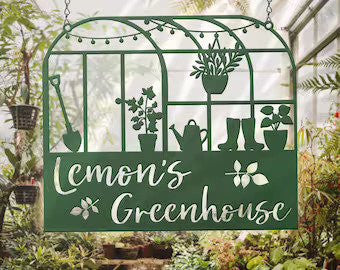 Love garden love green house Metal House Sign Laser Cut Metal Signs Custom Gift Ideas