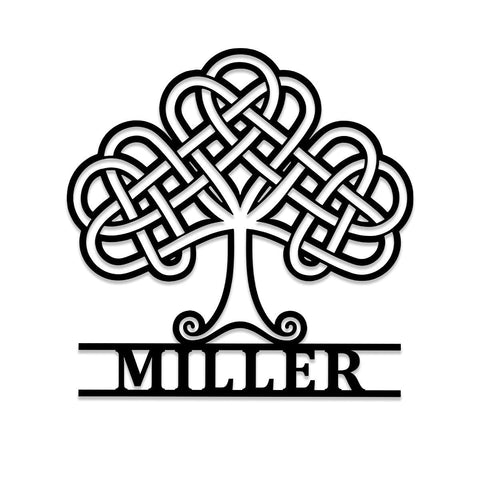 Personalized Tree Of Life Irish Celtic Knot Metal Sign Laser Cut Metal Signs Custom Gift Ideas