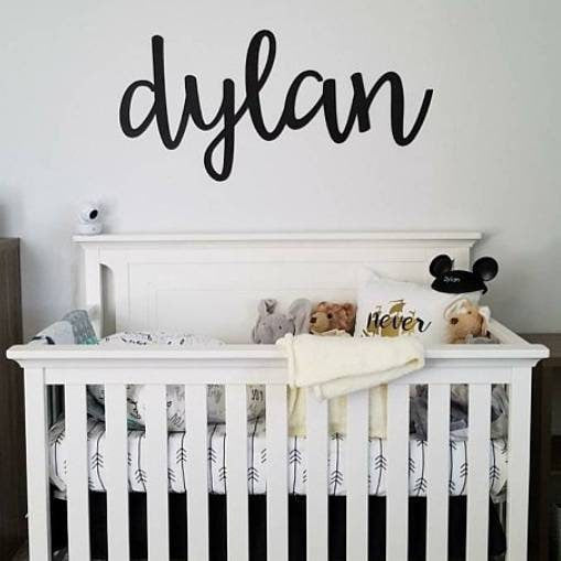 Custom Babies Room Name Sign, Custom Metal Name Sign, Nursery Room Decor, Kids Room Signs, Cursive Word, Custom Name Sign Laser Cut Metal Signs Custom Gift Ideas