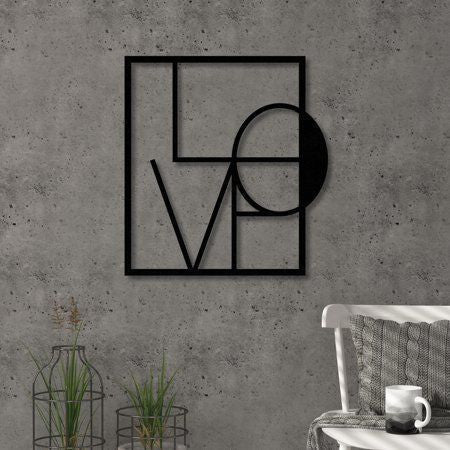 Love Squared Modern Decor Wall Art Cut Metal Sign Laser Cut Metal Signs Custom Gift Ideas