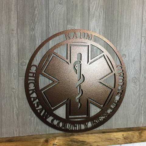 Star Of Life Paramedic Emt Sign, Cut Metal Sign, Metal Wall Art, Metal House Sign Laser Cut Metal Signs Custom Gift Ideas