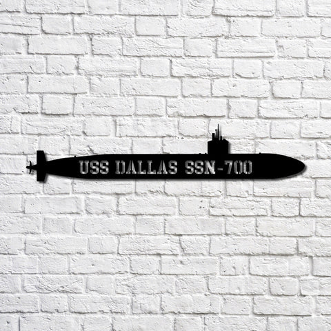 Uss Dallas, Ssn700 Navy Ship Metal Art, Custom Us Navy Ship Cut Metal Sign, Gift For Navy Veteran, Navy Ships Silhouette Metal Art, Navy Home Decor Laser Cut Metal Signs Custom Gift Ideas