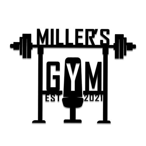 Metal Gym Sign, Custom Fitness Center, Club Wall Decor, Wedding Art Gift For Him/her, Metal Laser Cut Metal Signs Custom Gift Ideas