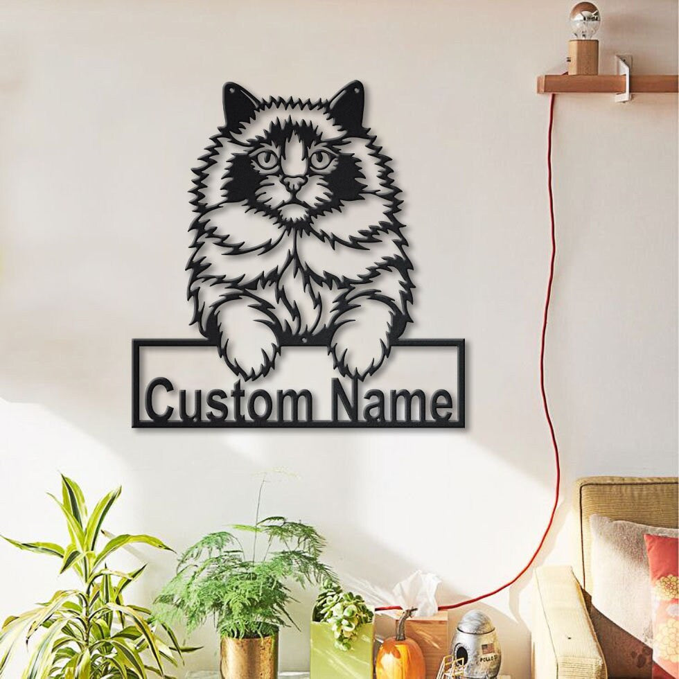 Personalized Ragdoll Cat Metal Sign Art, Custom Ragdoll Cat Metal Sign, Animal Gift, Pets Gift, Birthday Gift Laser Cut Metal Signs Custom Gift Ideas