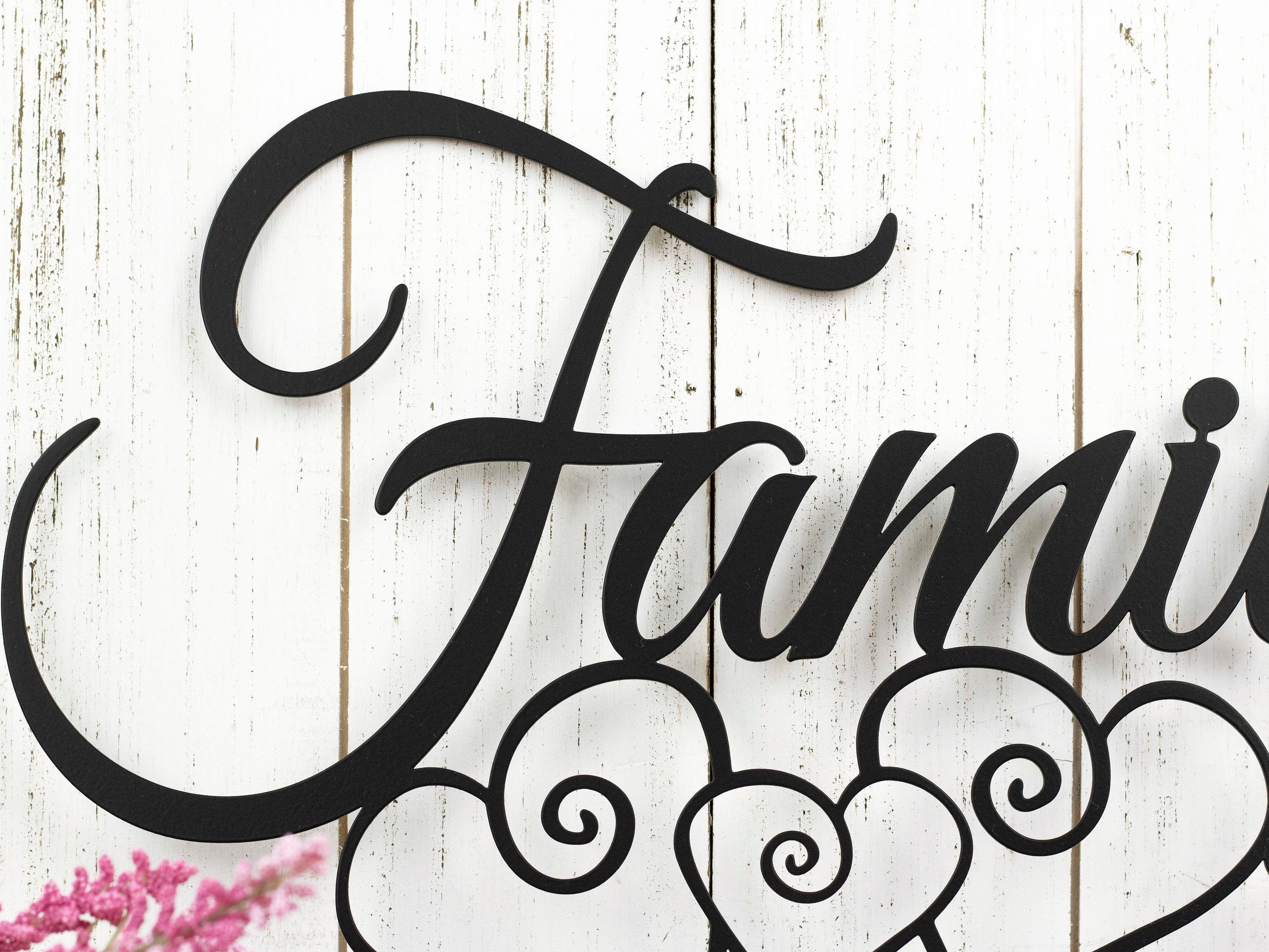 Metal Family Sign, Metal Wall Art, Metal Signs, Hanging Metal Sign Laser Cut Metal Signs Custom Gift Ideas