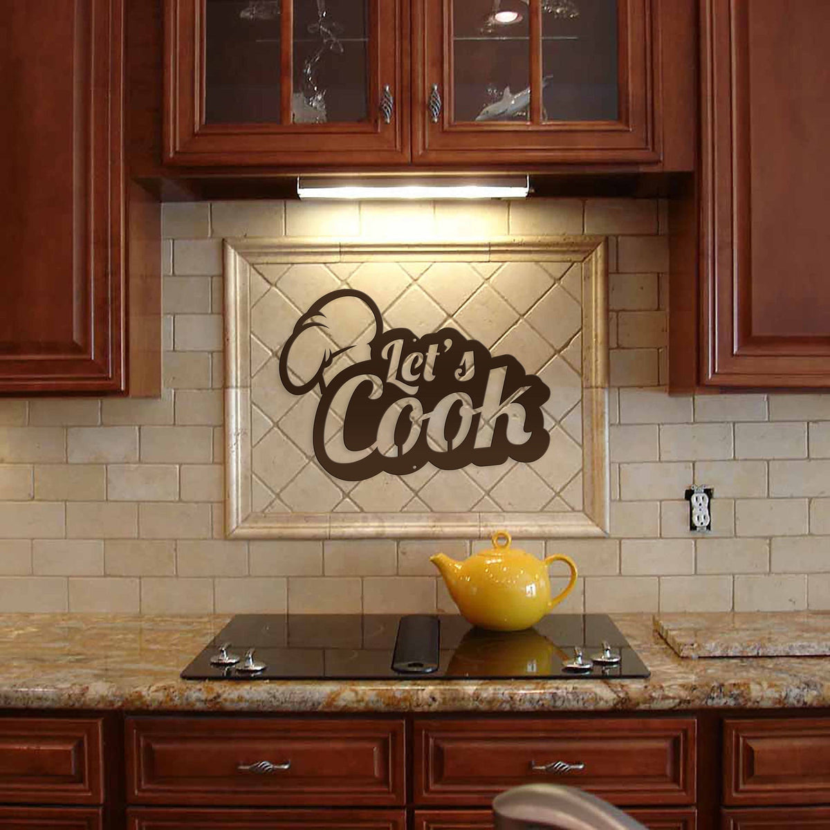 Let's Cook For Kitchen Lovers Decor Wall Art Cut Metal Sign Laser Cut Metal Signs Custom Gift Ideas