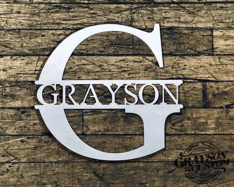 Custom Personalized Monogram Name Sign Farmhouse Decor Wedding, Anniversary, Or Housewarming Gift Rustic Metal Wall Art Laser Cut Metal Signs Custom Gift Ideas