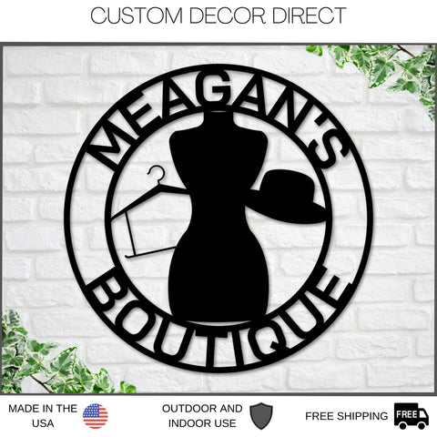 Boutique Sign, Boutique Business Sign, Fashion Store Sign, Clothing Store Sign, Sign For Business, Metal Sign, Custom Boutique Sign, Sign Laser Cut Metal Signs Custom Gift Ideas