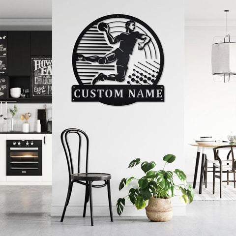 Handball Personalized Monogram Metal Wall Decor, Handball Metal Sign, Handball Metal Art, Handball Lover, Gifts For Handball Lover, Metal Laser Cut Metal Signs Custom Gift Ideas