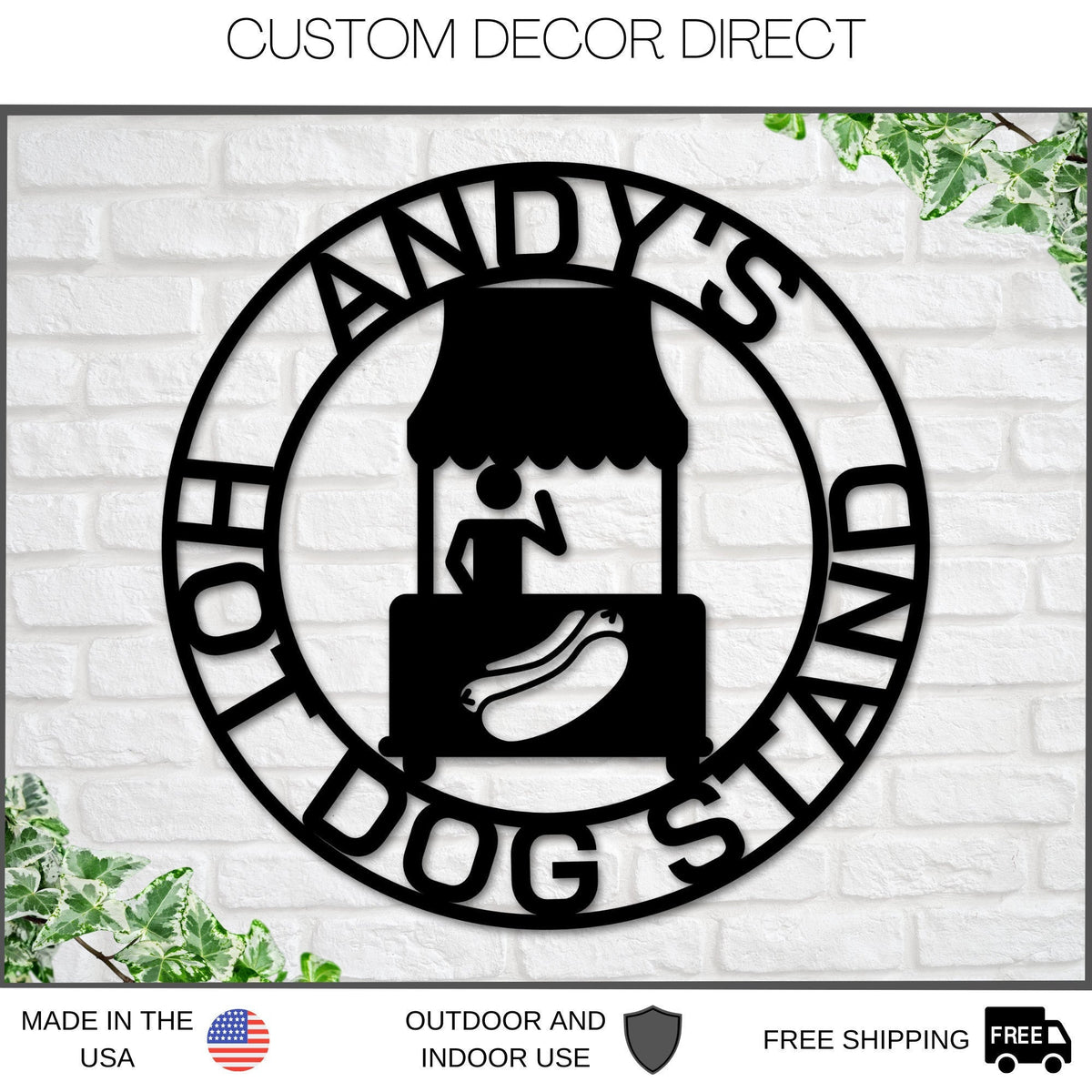 Hot Dog Stand Sign, Hot Dog Shop Sign, Personalized Hot Dog Stand Sign, Hot Dog Stand Decor, Custom Hot Dog Shop Sign, Hot Dog Business Sign Laser Cut Metal Signs Custom Gift Ideas