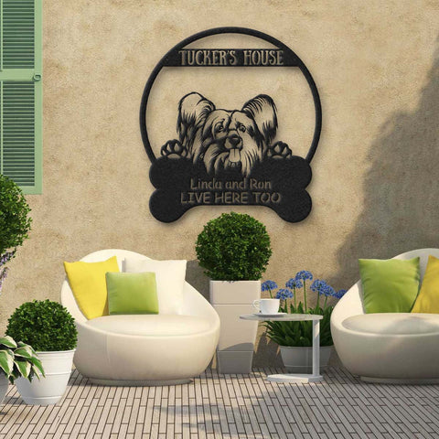 Chinese Crested Dog Lovers Funny Personalized Metal House Sign Laser Cut Metal Signs Custom Gift Ideas